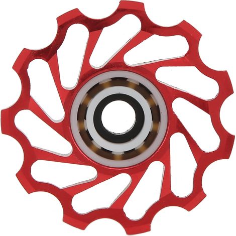 Galet de guidage de dérailleur arrière WAKE à roulement céramique, en alliage d'aluminium étanche, 11 dents, rouge (1/5)