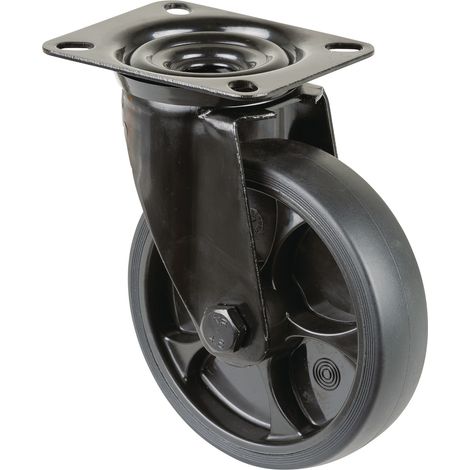 Ruota di sterzo D.125mm Trgf.120kg Piastra Ku. L104xB80mm