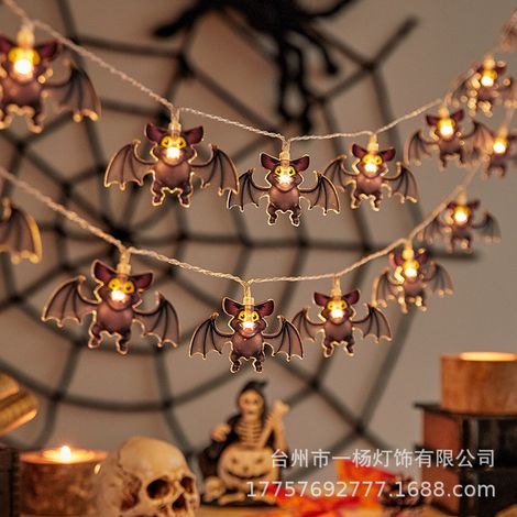 Guirlande lumineuse d'Halloween (chauves-souris) – Décoration festive (1/2)