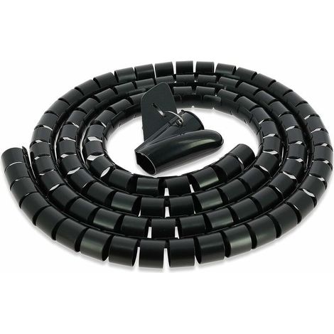 Gaine spirale pour câble électrique 22 mm x 10 m – Protection câbles en polyéthylène – Température -50 °C à 80 °C – Pour bureaux et espaces confinés (1/5)
