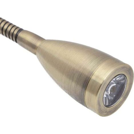 Liseuses murales flexibles/lampe de chevet avec interrupteur, 13 Watt Cree Led, Bronze My-b031 [Classe énergétique A+++] (1/3)