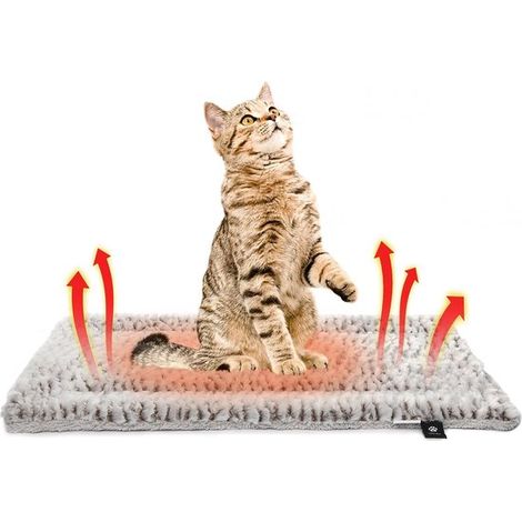 Tappetino autoriscaldante per gatti, cuccia autoriscaldante, 49,5 x 60 cm, tappetino termico per gatti, tappetino extra caldo per animali domestici per uso interno ed esterno (1/5)