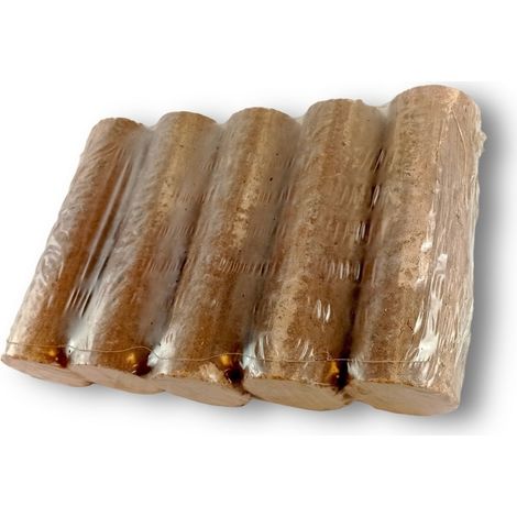 Kibros – Bûches compressées hêtre 100% naturel – Haut pouvoir calorifique 18 MJ/kg – 3x plus performantes pour poêles et inserts – Écologique et extra sèches
