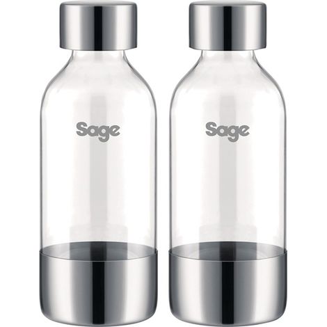 Pack 2 Bouteilles Gazéification Sage 0.6l Bouteilles Réutilisables, Compatibles Sage Infizz - Sage