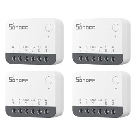 SONOFF Zigbee Interruptor Inteligente, Funciona con Alexa & Google Home, 4 PACK, Requiere Pasarela Zigbee,Se Requiere Neutral
