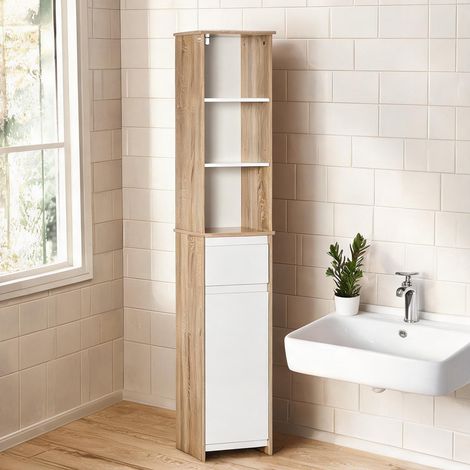 Armoire de rangement blanc Bois naturel 32,6 x 30 x 171,2 cm (1/5)