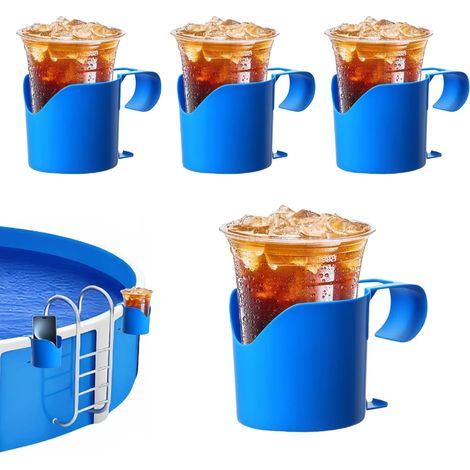 Ensemble de 4 accessoires de piscine, porte-gobelet résistant aux intempéries (1/4)