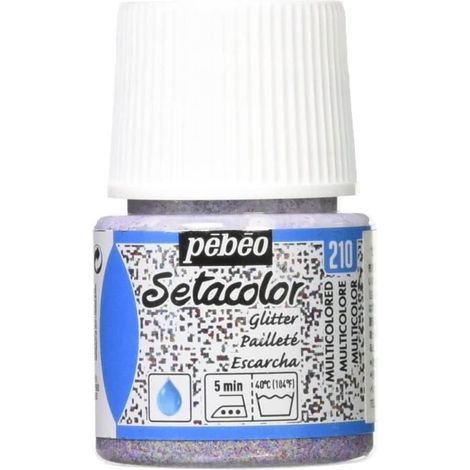 Peinture - Setacolor - 45 ml - Pailletée - Couleurs mates et éclatantes - Pour tissus clairs (1/2)