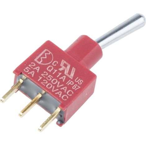 Interrupteur à levier RS PRO, Verrouillable, 1RT, 5 A @ 250 V c.a. ( Prix pour 1 ) (1/2)
