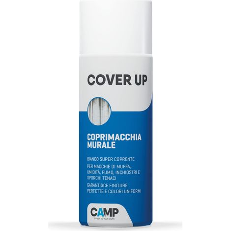 CAMP CoverUp, coprimacchia murale bianco universale, copre le macchie più tenaci, ottimo fondo isolante, 400 ml