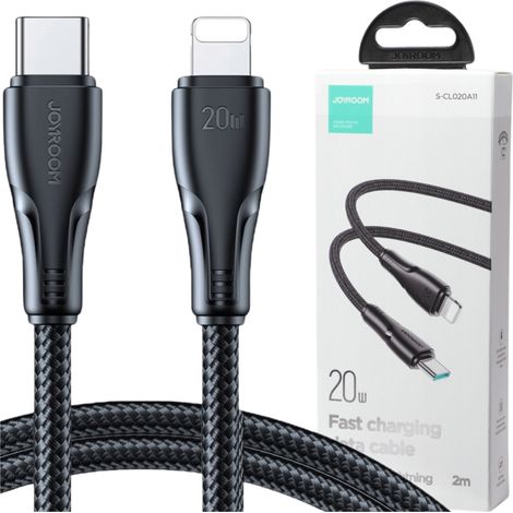 Cavo Joyroom Surpass Series A11 Lightning/USB-C da 20 W e 1,2 m - nero (1/5)
