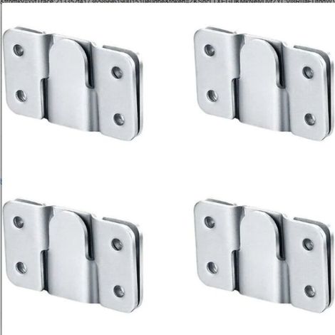 4 supports de fixation encastrés, supports muraux pour tête de lit, crochet de verrouillage en Z, clip de fixation pour meubles (1/5)