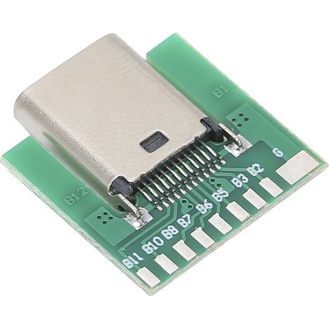 Connecteur USB C Femelle 18 Pins à Souder, Adaptateur Montage en Surface SMT pour USB 3.1 Type C (1/5)