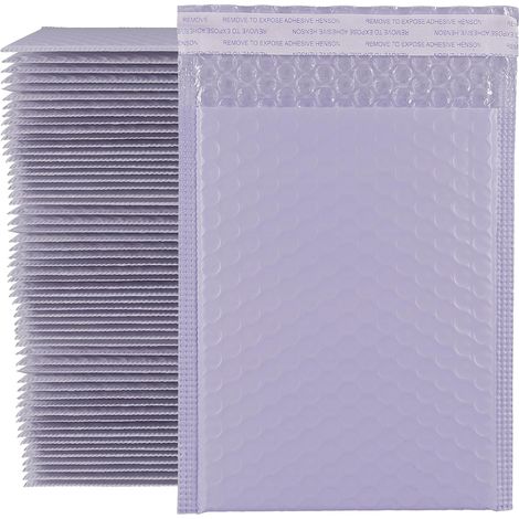 60 Pack Purple Poly Bubble Mailers 18x15cm Padded Envelopes Self Seal Envelopes Small Bubble Mailers Waterproof Envelopes for Small Business Packaging (1/5)