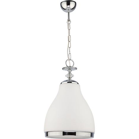 Lampada a sospensione industriale Isla cromata E27 Jupiter