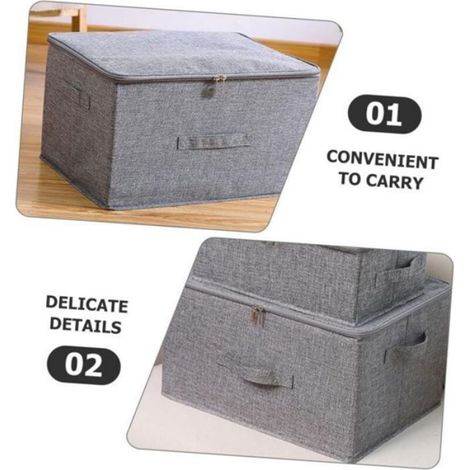 Bac De Rangement - Pliable - 40 X 30 X 25 Cm - Pour Vêtements Chaussures Jouets - 1 Pièce (1/4)