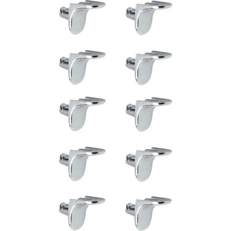Set di 10 staffe per mensole in acciaio – tenone da 5 mm – Fissaggio robusto per mobili – Compatibile con mensole standard (1/2)