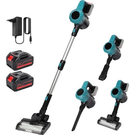 Aspirateur sans fil, design 2-en-1, filtration HEPA, Ensemble de 2 batteries (1/2)