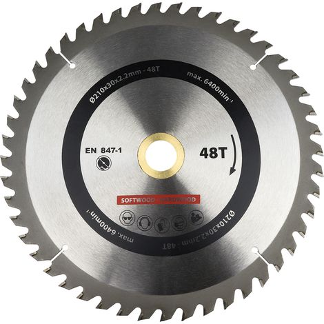 Lame de scie circulaire 210x30 mm 48T - Par pièce (1/5)