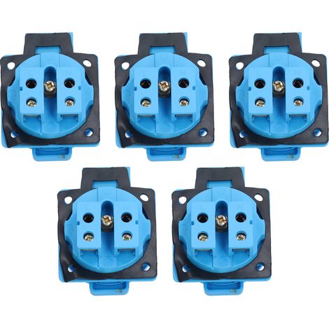 5 prises industrielles universelles bleues pour climatisation, prise européenne extérieure, lot de 5 (1/5)