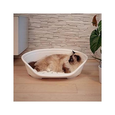 LETTINO PER ANIMALI 'SIESTA DELUXE' N.6 - cm 70,5 x 52 x h.23,5 / bianco - FERPLAST