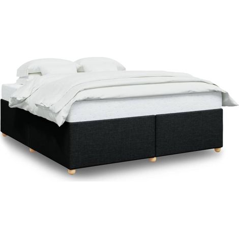 Maison Exclusive - Giroletto senza Materasso Nero 200x200 cm in Tessuto (1/5)