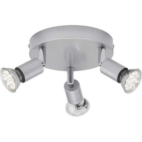 LED Schiene 3flg Metall titan, 3xGU10 3W