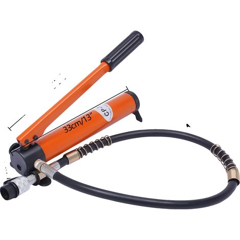 Pompe de vérin hydraulique manuel, capacité de 20 tonnes, pression de 70 MPa, ROUGE ORANGE (1/2)