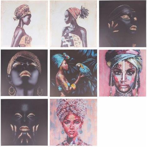 TELA DIPINTA 40X40 AFRIKAN LADY