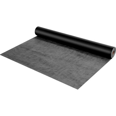 Mophorn Barrera de Vapor Impermeable de Plástico, 1,27 x 76,2 m, 0,17 mm de Grosor, Lona Duradera y Resistente al Desgarro, Protege contra la Humedad, Ideal para Construcción y Renovación, Negro