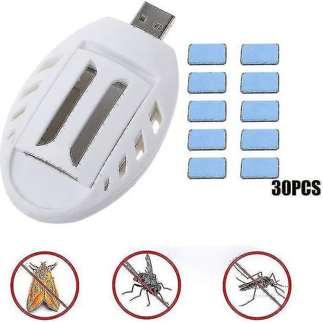 Répulsif à Moustiques USB pour Voiture + 30 Pastilles Anti-Moustiques, Dispositif Électrique Silencieux, Compatible avec Prise Auto, Protection Efficace pour l'Habitacle (1/5)