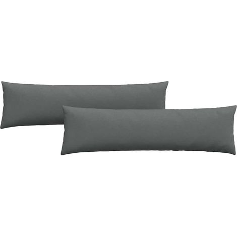 Maison Exclusive - Cojines de sofá 2 pcs Gris oscuro 145 x 40 cm
