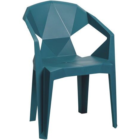 Chaise Freya - Polypropylène - Usage intérieur et extérieur - bleu canard - Lot de 4 - Maxiburo