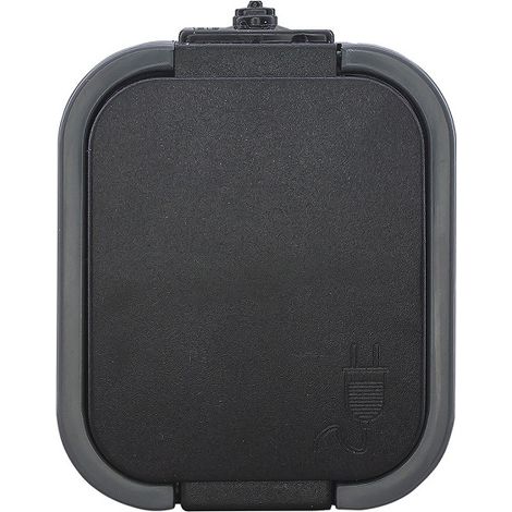 B2 Einzelsteckdose N/TZ/U IP54 GRAU/SCHWARZ - E+9001581