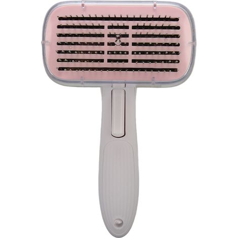 Brosse de toilettage pour chat, Massage, élimine les poils lâches, peigne autonettoyant pour chiens, chats, chaton, rose (1/5)