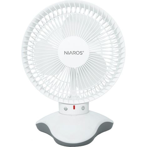 Ventilador sobremesa Zawadi Ø18cm 5W motor DC Blanco