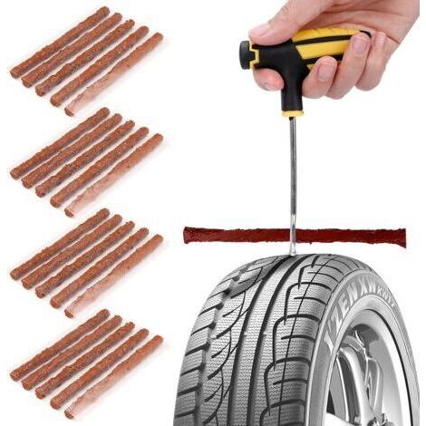 Kit de réparation pneu tubeless 20 pièces - Pneu tubeless route - Réparation pneu extérieur en cas de crevaison - voiture - vélo (1/5)
