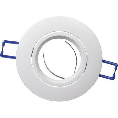 TRADE SHOP - Porta Faretto Da Incasso Tondo Supporto Faretti Portafaretto Controsoffitto P12 - Bianco