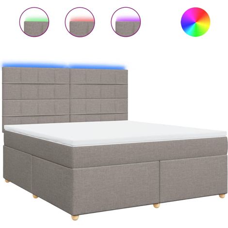 Maison Exclusive - Boxspringbett mit Matratze Taupe 180x200 cm St