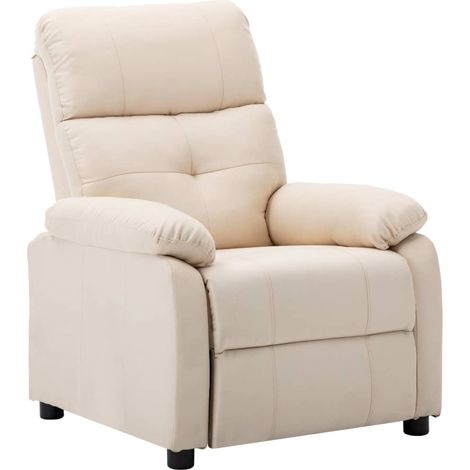 Fauteuil inclinable Crème Tissu 10 (1/5)
