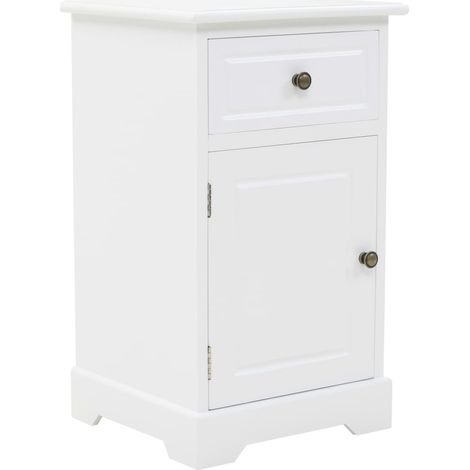 Table de chevet flottante-Table de nuit MDF et bois de pin 35x32x59 cm 781343 (1/5)