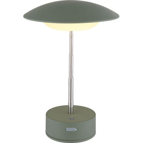 Lampada da tavolo Lampada da tavolo Touch dimmer Batteria ricaricabile regolabile in altezza Lampada da comodino LED verde, 1W bianco caldo, DxH 18x26 cm