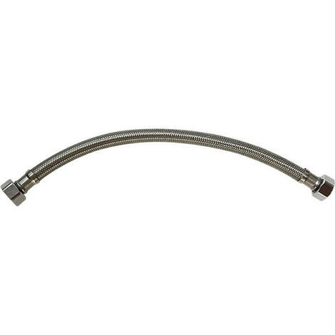 Flexible sanitaire 3/4" mâle écrou tournant 300mm DN10 - Tuyau EPDM tressé acier inox - Raccord durable laiton nickelé - Norme ACS, certifié QB (1/3)