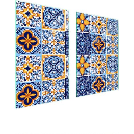 Plaque de protection en verre pour la cuisine, mosaïque 65x52 (1/5)