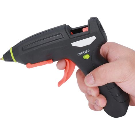 Pistolet à colle mini sans fil rechargeable USB, kit de colle thermofusible avec 5 bâtonnets, outils de bricolage 3,7 V (1/5)