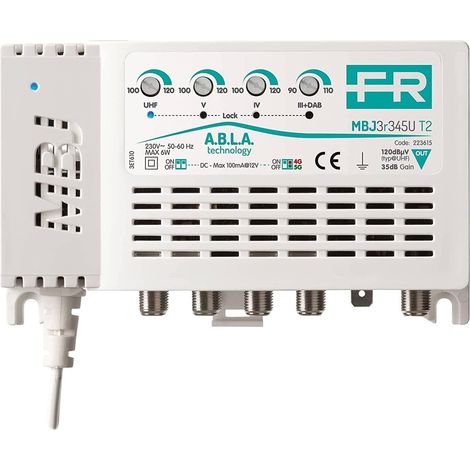 Fracarro centralino 4 ingressi autoalimentato mbj3r345u t2 centr.4in 3+dab,4,5,u 223615 (1/2)
