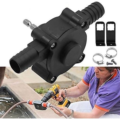Tragbare Mini-Elektrobohrerpumpe, handbetriebene Wasserpumpe für Bohrmaschinen, Dieselmotoren, Öl, Flüssigwasser, manuelle selbstansaugende Transferpumpen (1/4)