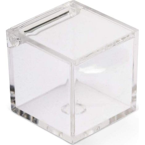Trade Shop - 12 Cajas Cubo Plexiglas 8x8cm Cajas Transparentes Confeccion Bodas - (1/2)