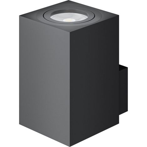Zio Wall Applique LED da Parete Nero Opaco 38° per lampadina GU10 50mm, Design moderno quadrato per illuminazione d'interni - Beneito & Faure (1/5)