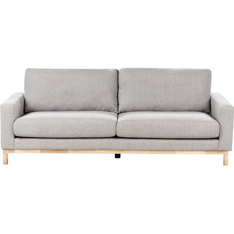 Sofa 3 Seater SIGGARD Fabric Grey